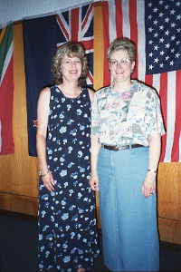 Julie with Virginia Martin of Valley Road Church, Auckland, NZ