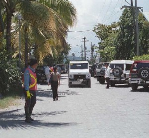 Street in front of hotel