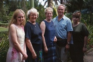 The team in Uganda: Fiona, Carol, Julie, Rick, & DJ (Diane)