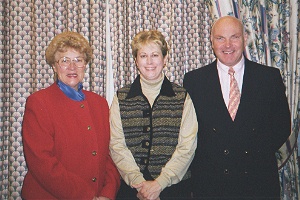Julie with Bill and Ann Anderson in Aberdeen, Scotland