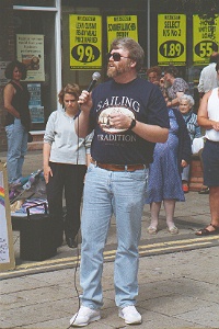 Julie's husband, John in Bangor, Wales