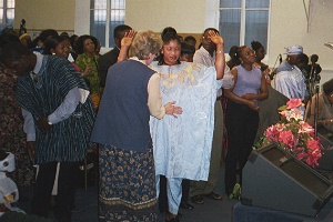 Julie ministering at Sureway International Christian Centre in London
