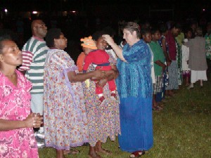 Team members prayed each night for the sick