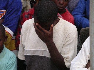 Conviction was intense on men in the crowd