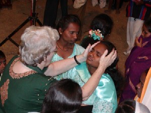 Many healed and set free as YMG team members prayed.